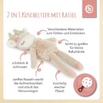 Bieco Kuscheltier Reh Ella mit Rassel | Baby Kuscheltier ab 0 Monate Stofftier Baby Plüschtientier – Bild 6