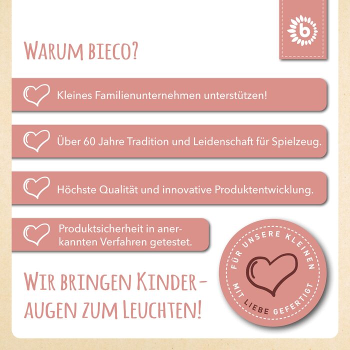 Bieco Kuscheltier Reh Ella mit Rassel | Baby Kuscheltier ab 0 Monate Stofftier Baby Plüschtientier – Bild 2