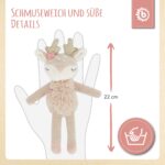 Bieco Kuscheltier Reh Ella mit Rassel | Baby Kuscheltier ab 0 Monate Stofftier Baby Plüschtientier – Bild 5